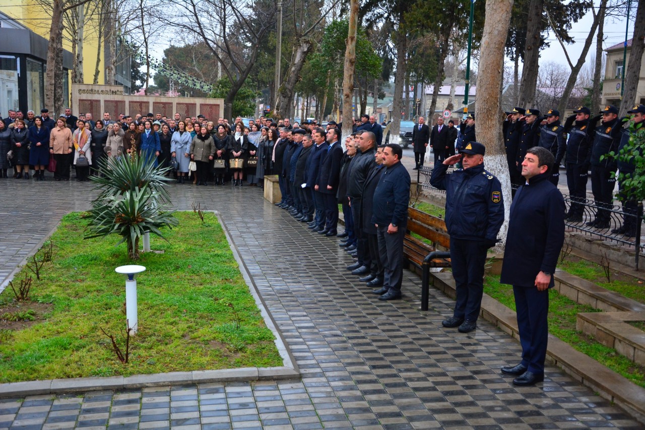 Ağstafada Xocalı soyqırımının qurbanlarının xatirəsi yad edildi - FOTOLAR